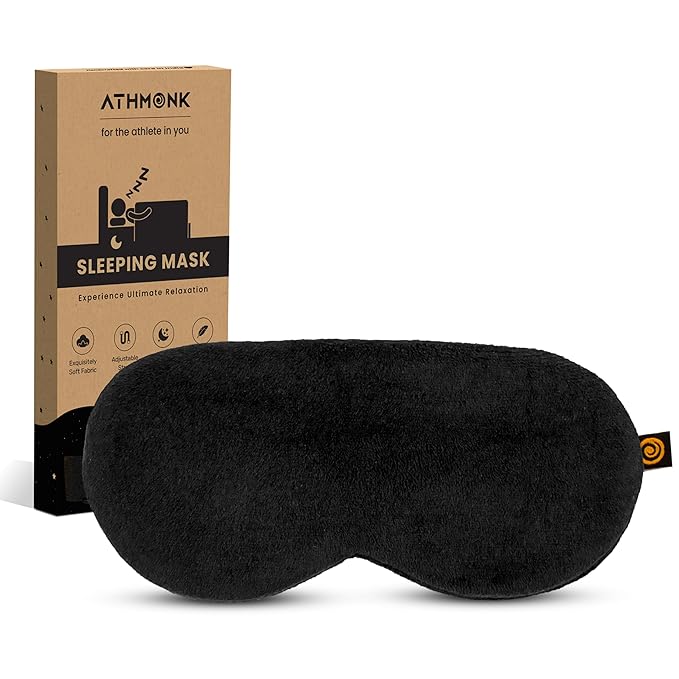 Athmonk Luxury Velvet Sleeping Eye Mask Blind Fold